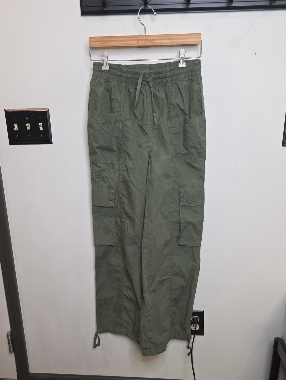 Aerie Olive Green Cargo Drawstring Pants Sz Xsmall
